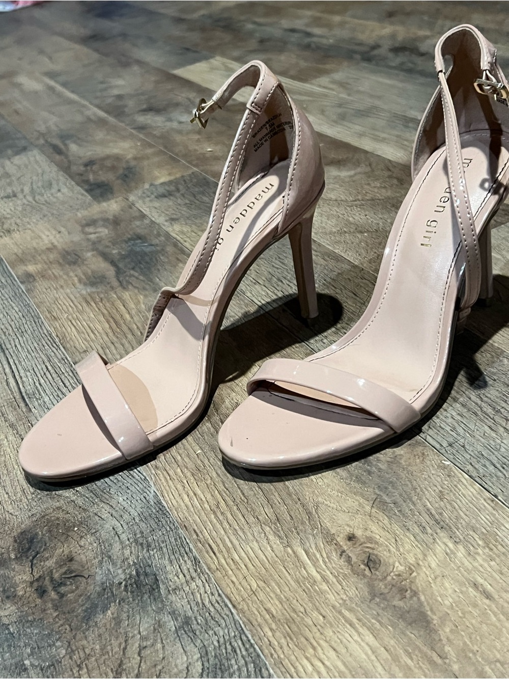 Madden girl Patent Ankle-Strap Stiletto Sandals